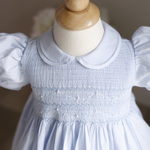 Feltman Brothers Rocking Horse Smocked Gown Blue Pr P1186 5010